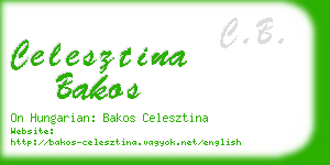 celesztina bakos business card